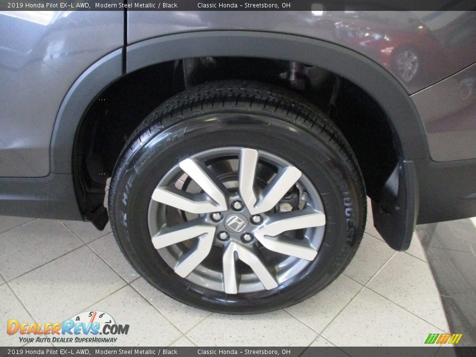 2019 Honda Pilot EX-L AWD Modern Steel Metallic / Black Photo #11