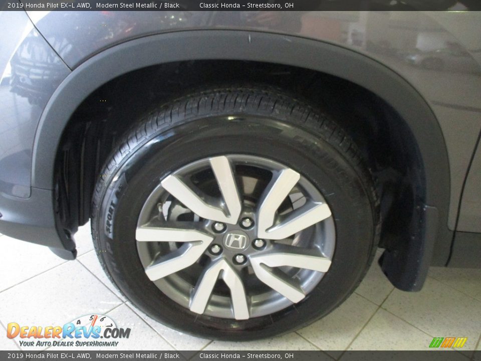 2019 Honda Pilot EX-L AWD Modern Steel Metallic / Black Photo #12