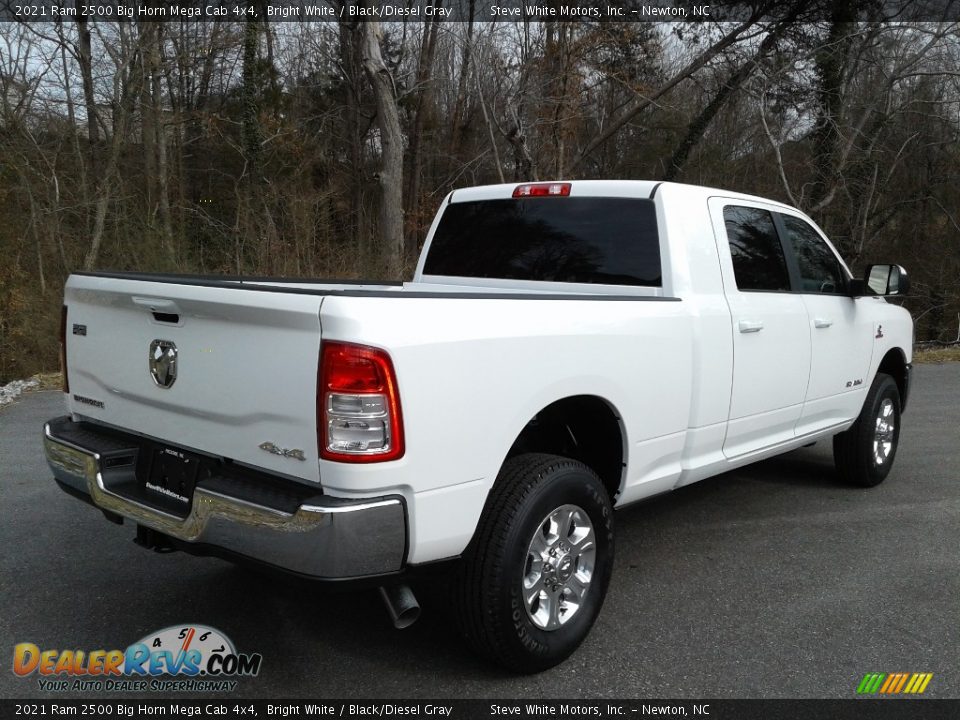 2021 Ram 2500 Big Horn Mega Cab 4x4 Bright White / Black/Diesel Gray Photo #6