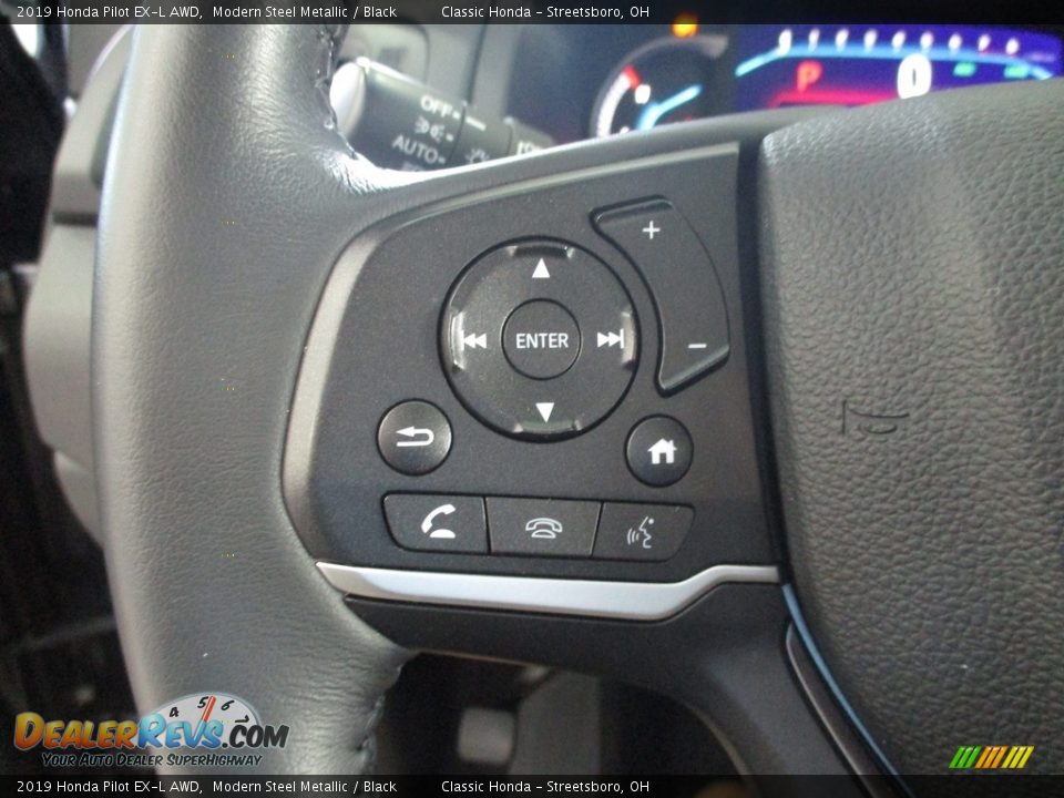 2019 Honda Pilot EX-L AWD Modern Steel Metallic / Black Photo #29