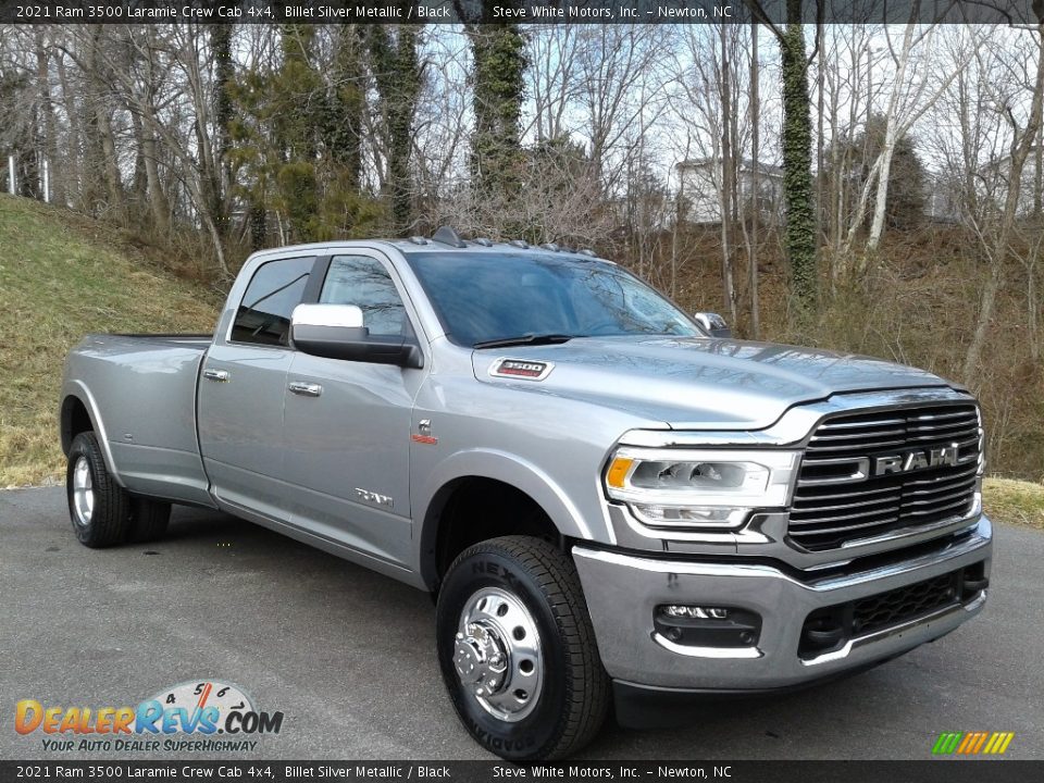 2021 Ram 3500 Laramie Crew Cab 4x4 Billet Silver Metallic / Black Photo #4