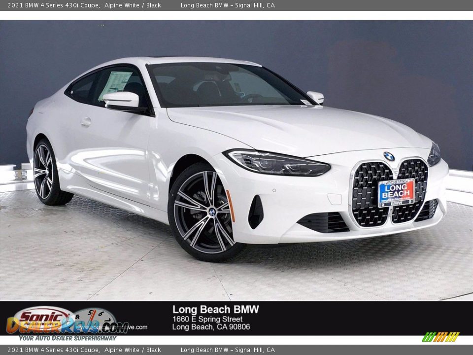 2021 BMW 4 Series 430i Coupe Alpine White / Black Photo #1