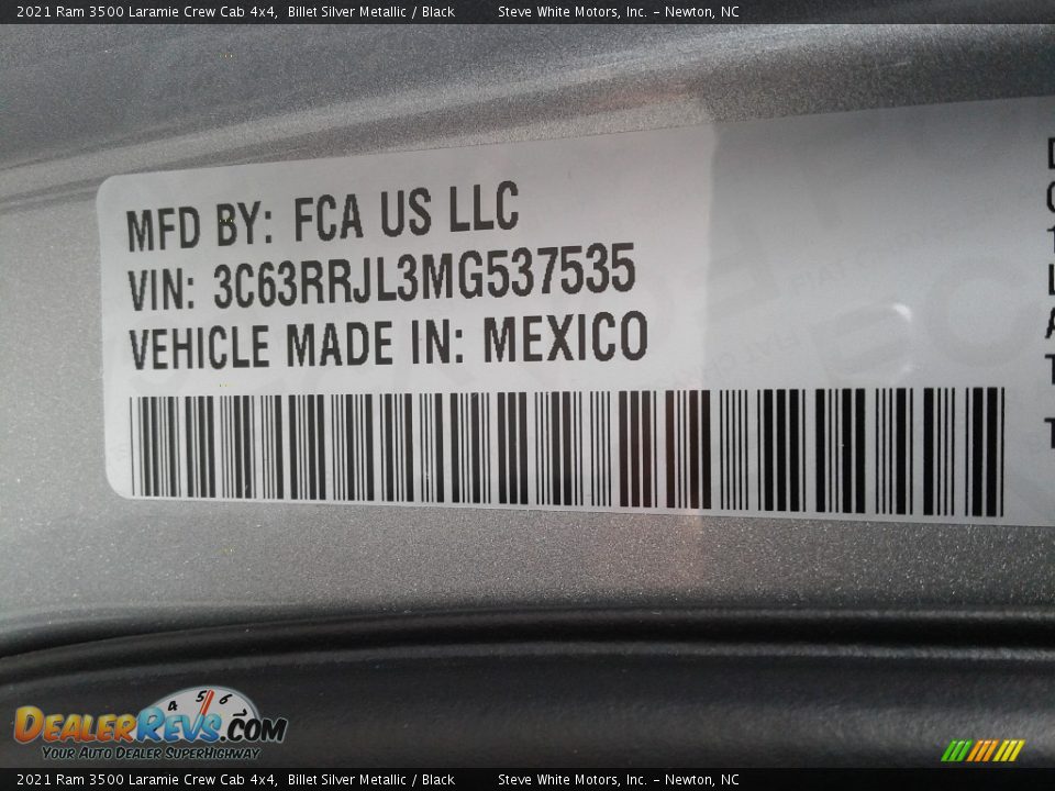 2021 Ram 3500 Laramie Crew Cab 4x4 Billet Silver Metallic / Black Photo #35