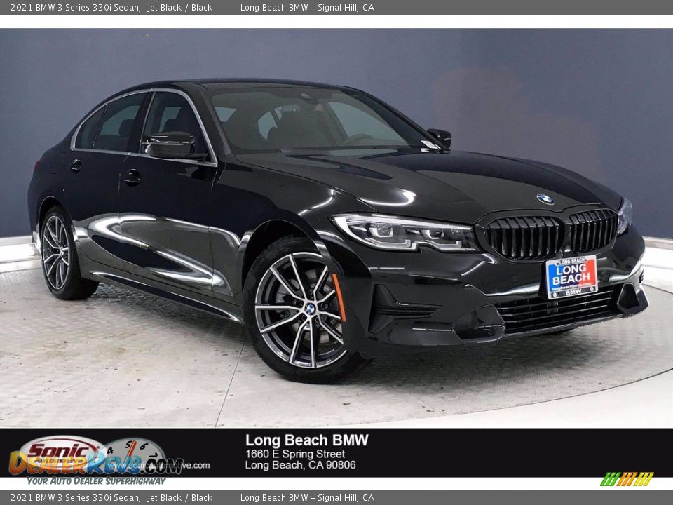 2021 BMW 3 Series 330i Sedan Jet Black / Black Photo #1