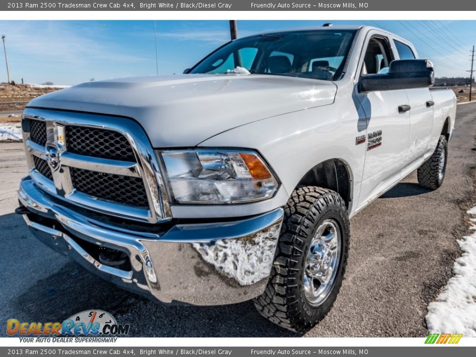 2013 Ram 2500 Tradesman Crew Cab 4x4 Bright White / Black/Diesel Gray Photo #8