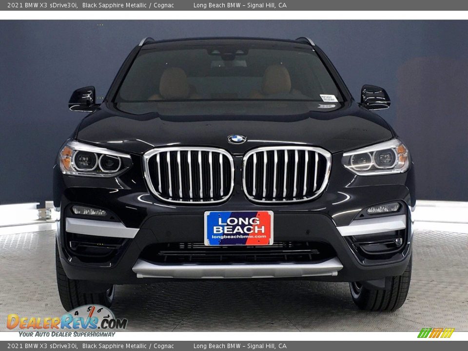 2021 BMW X3 sDrive30i Black Sapphire Metallic / Cognac Photo #2