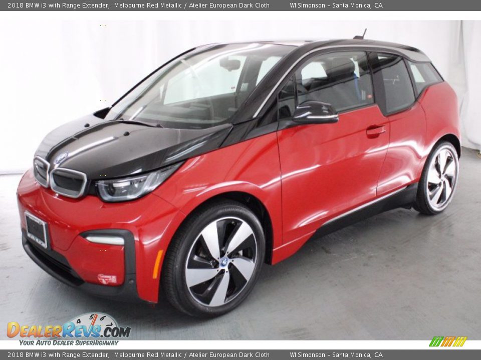 2018 BMW i3 with Range Extender Melbourne Red Metallic / Atelier European Dark Cloth Photo #3