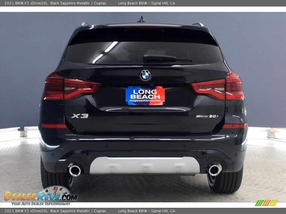 2021 BMW X3 sDrive30i Black Sapphire Metallic / Cognac Photo #4