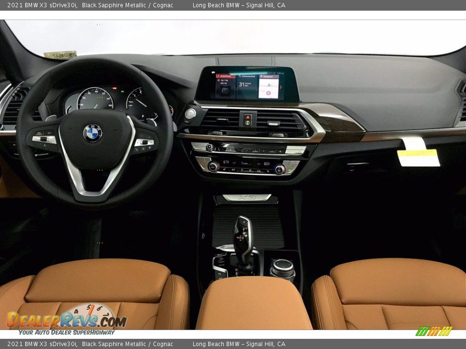 2021 BMW X3 sDrive30i Black Sapphire Metallic / Cognac Photo #5