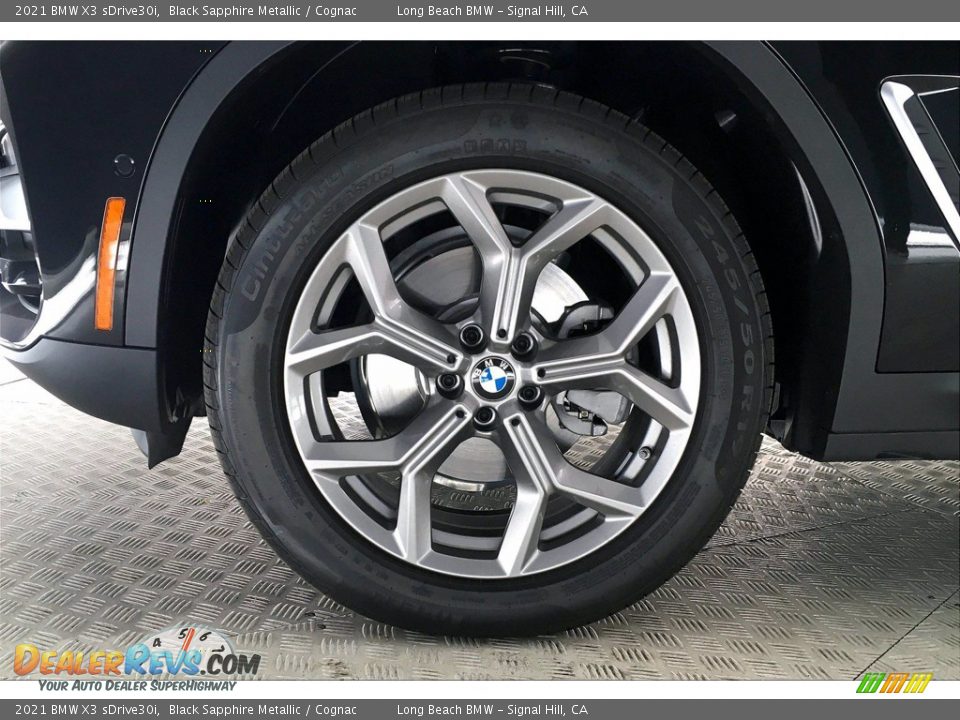 2021 BMW X3 sDrive30i Black Sapphire Metallic / Cognac Photo #13