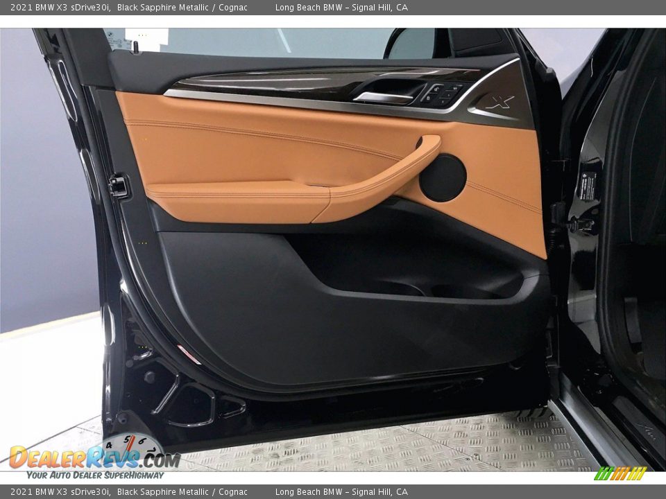 2021 BMW X3 sDrive30i Black Sapphire Metallic / Cognac Photo #14