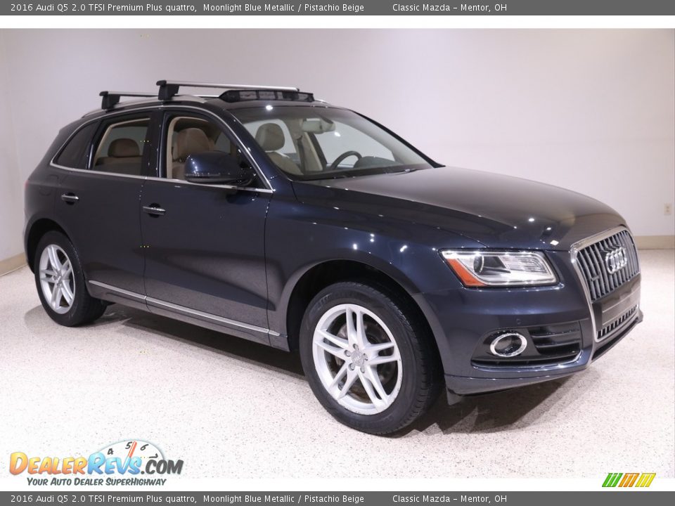 2016 Audi Q5 2.0 TFSI Premium Plus quattro Moonlight Blue Metallic / Pistachio Beige Photo #1