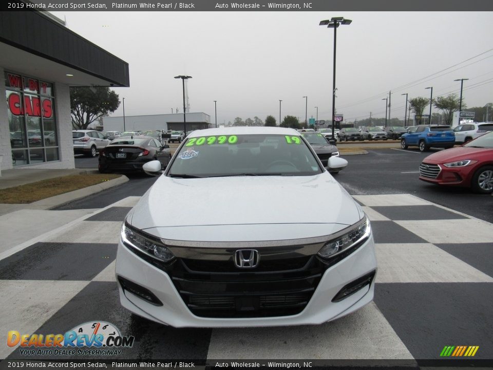 2019 Honda Accord Sport Sedan Platinum White Pearl / Black Photo #2