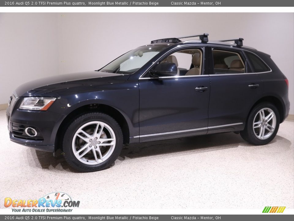 2016 Audi Q5 2.0 TFSI Premium Plus quattro Moonlight Blue Metallic / Pistachio Beige Photo #3