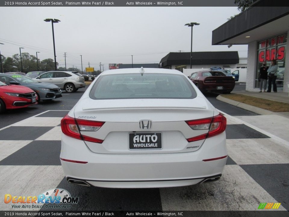 2019 Honda Accord Sport Sedan Platinum White Pearl / Black Photo #4