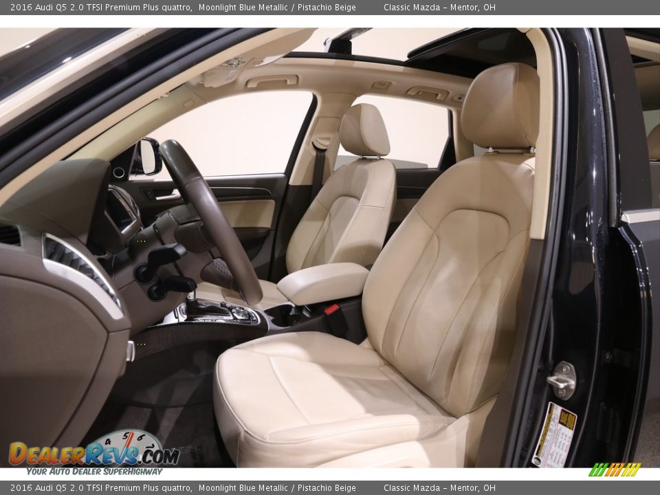 2016 Audi Q5 2.0 TFSI Premium Plus quattro Moonlight Blue Metallic / Pistachio Beige Photo #5
