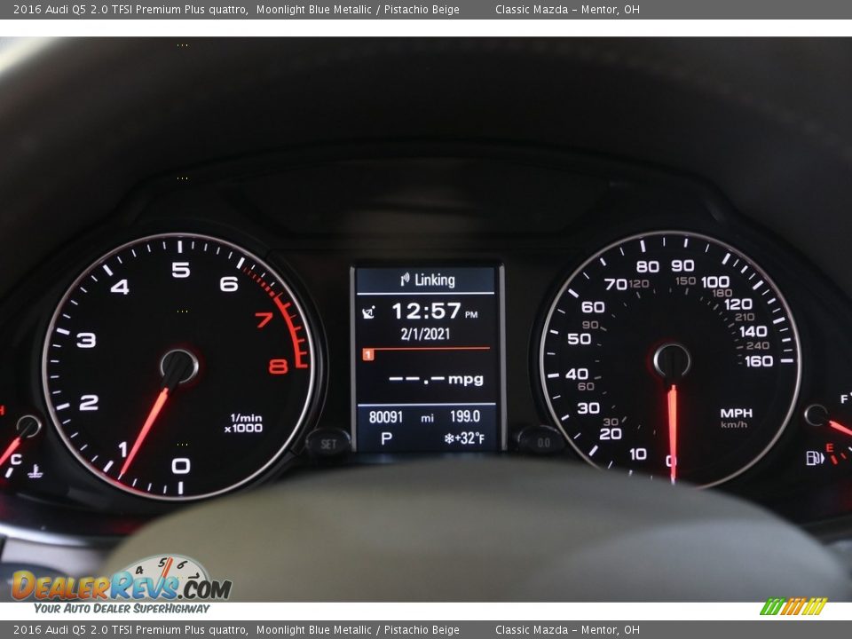 2016 Audi Q5 2.0 TFSI Premium Plus quattro Moonlight Blue Metallic / Pistachio Beige Photo #8