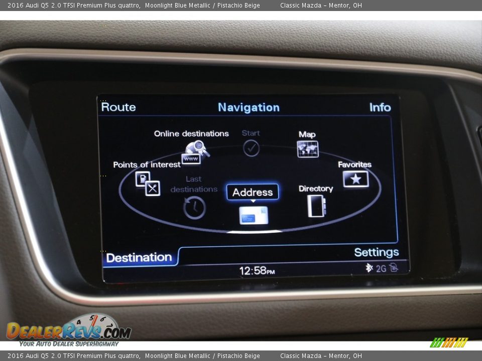 2016 Audi Q5 2.0 TFSI Premium Plus quattro Moonlight Blue Metallic / Pistachio Beige Photo #11
