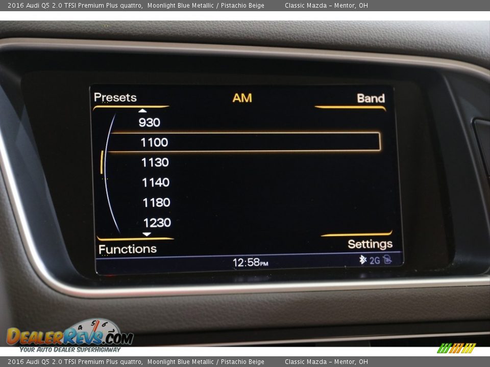 2016 Audi Q5 2.0 TFSI Premium Plus quattro Moonlight Blue Metallic / Pistachio Beige Photo #12