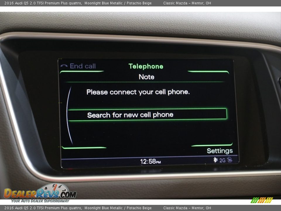 2016 Audi Q5 2.0 TFSI Premium Plus quattro Moonlight Blue Metallic / Pistachio Beige Photo #13
