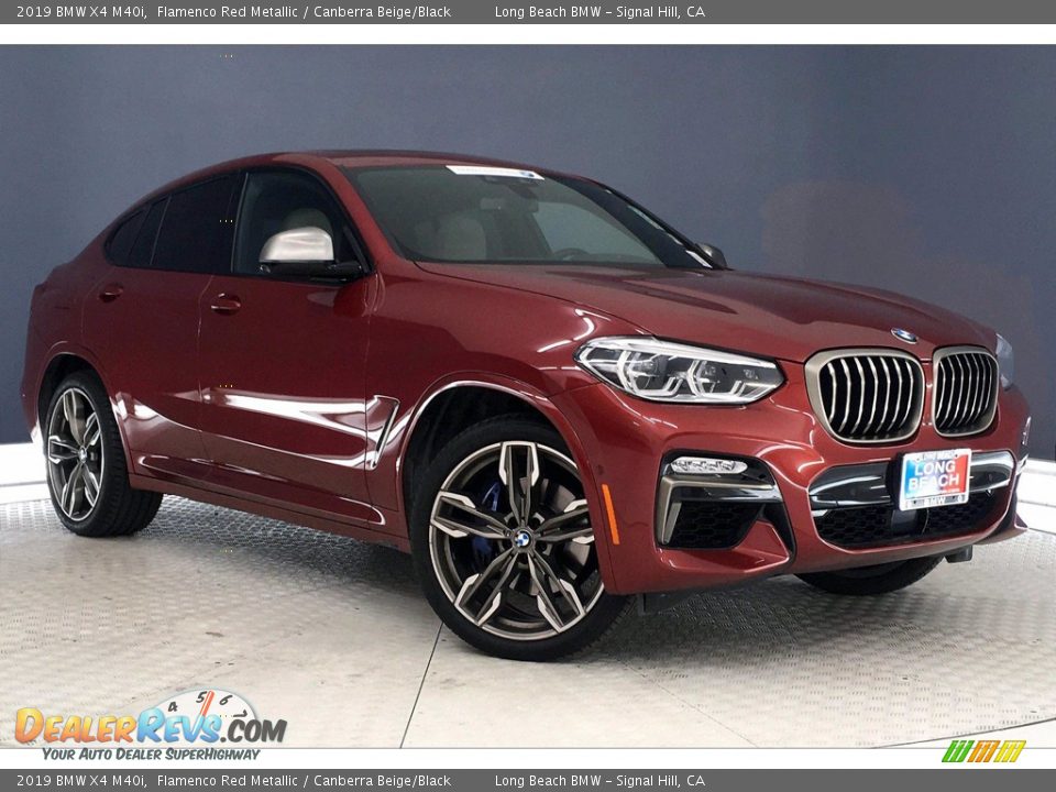 2019 BMW X4 M40i Flamenco Red Metallic / Canberra Beige/Black Photo #1