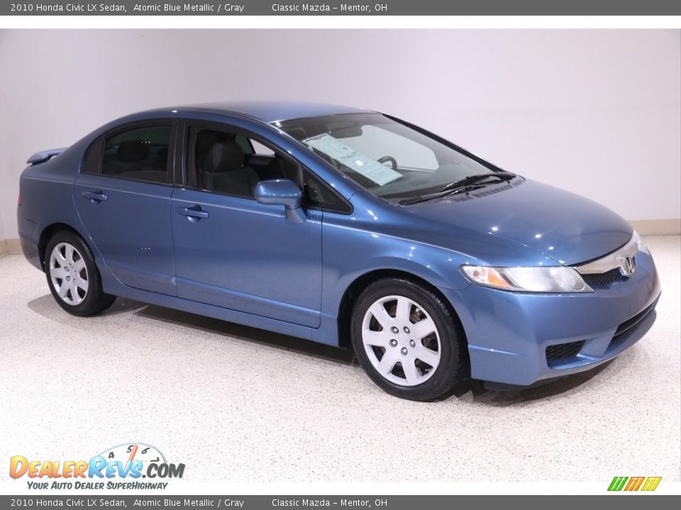 2010 Honda Civic LX Sedan Atomic Blue Metallic / Gray Photo #1