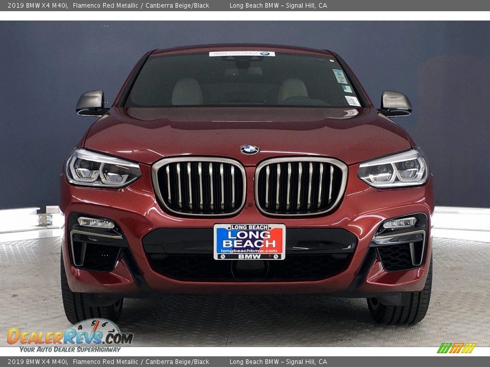 2019 BMW X4 M40i Flamenco Red Metallic / Canberra Beige/Black Photo #2