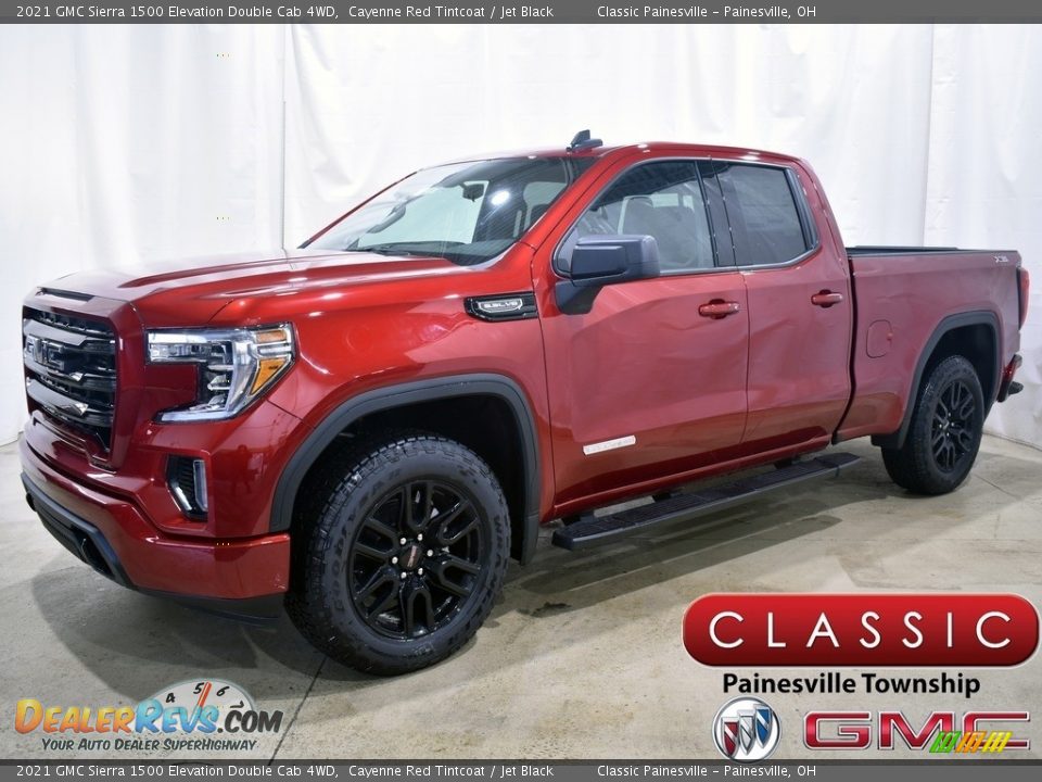 2021 GMC Sierra 1500 Elevation Double Cab 4WD Cayenne Red Tintcoat / Jet Black Photo #1