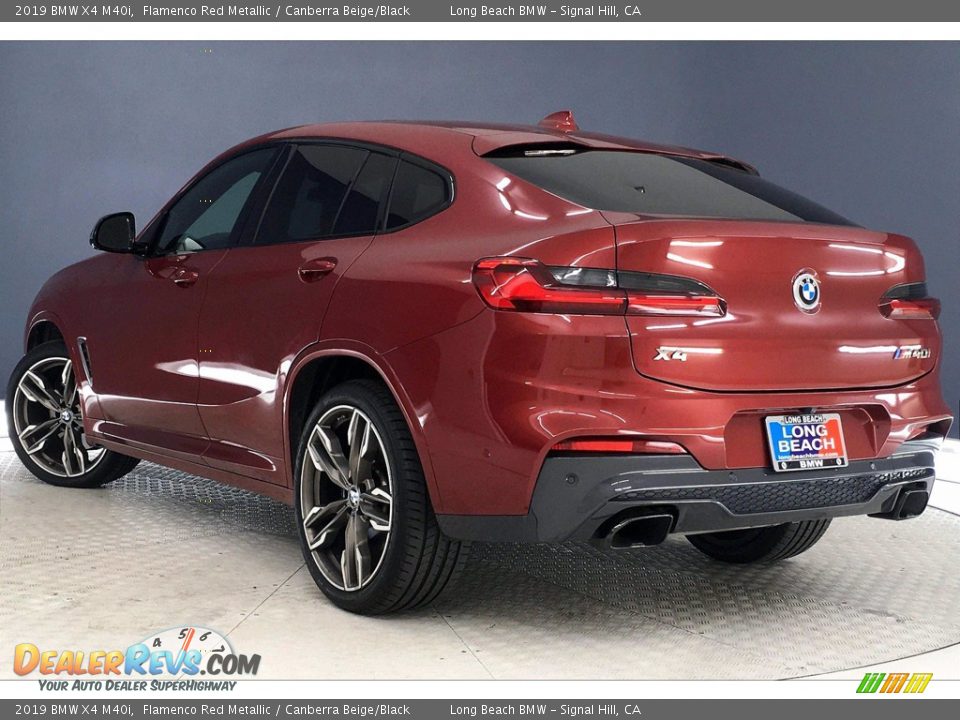 2019 BMW X4 M40i Flamenco Red Metallic / Canberra Beige/Black Photo #10