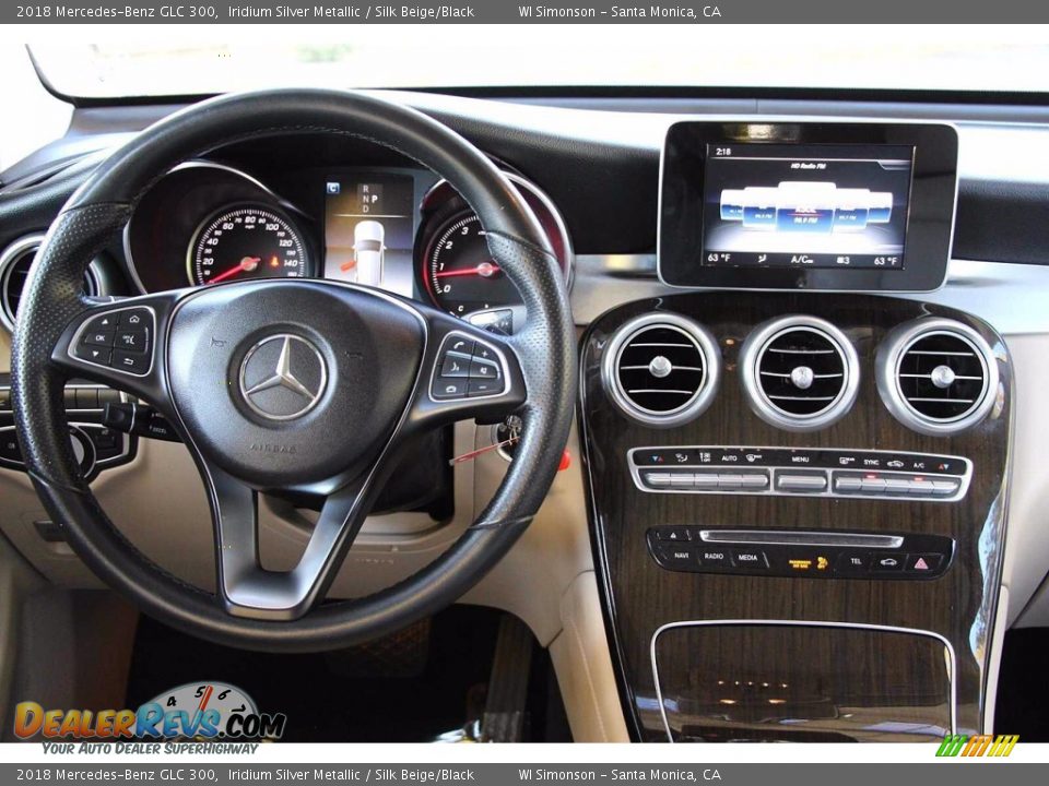 2018 Mercedes-Benz GLC 300 Iridium Silver Metallic / Silk Beige/Black Photo #18