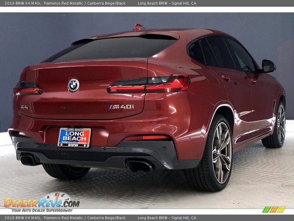 2019 BMW X4 M40i Flamenco Red Metallic / Canberra Beige/Black Photo #13