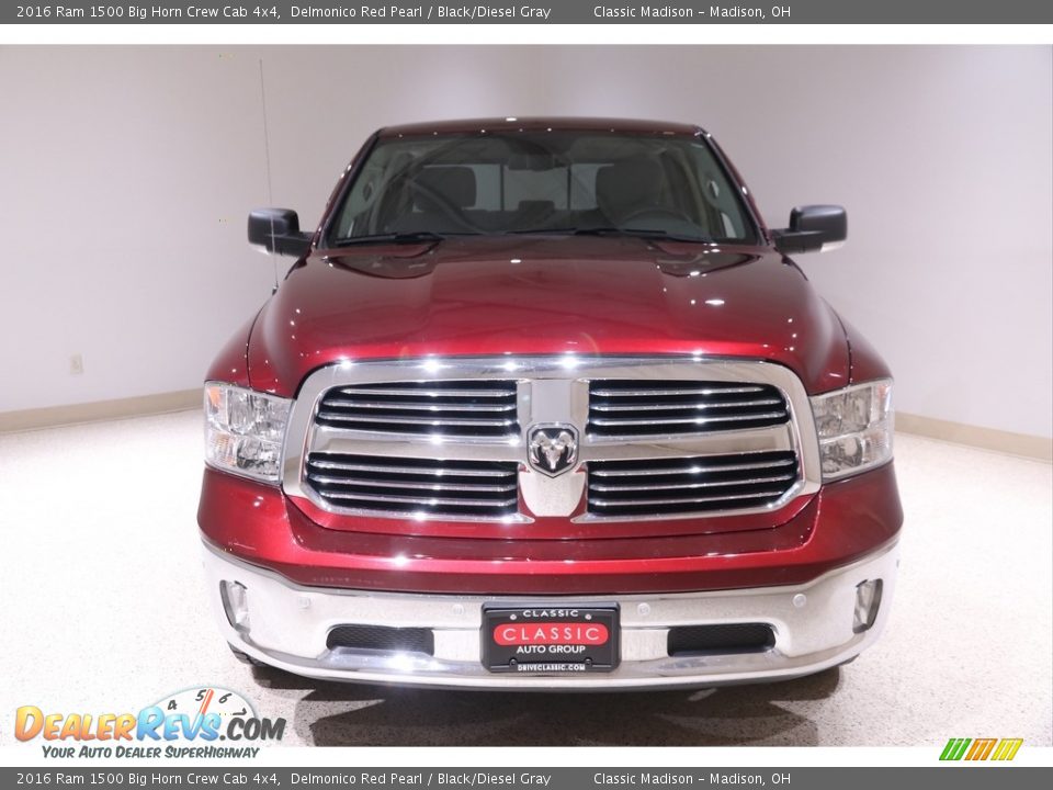 2016 Ram 1500 Big Horn Crew Cab 4x4 Delmonico Red Pearl / Black/Diesel Gray Photo #2