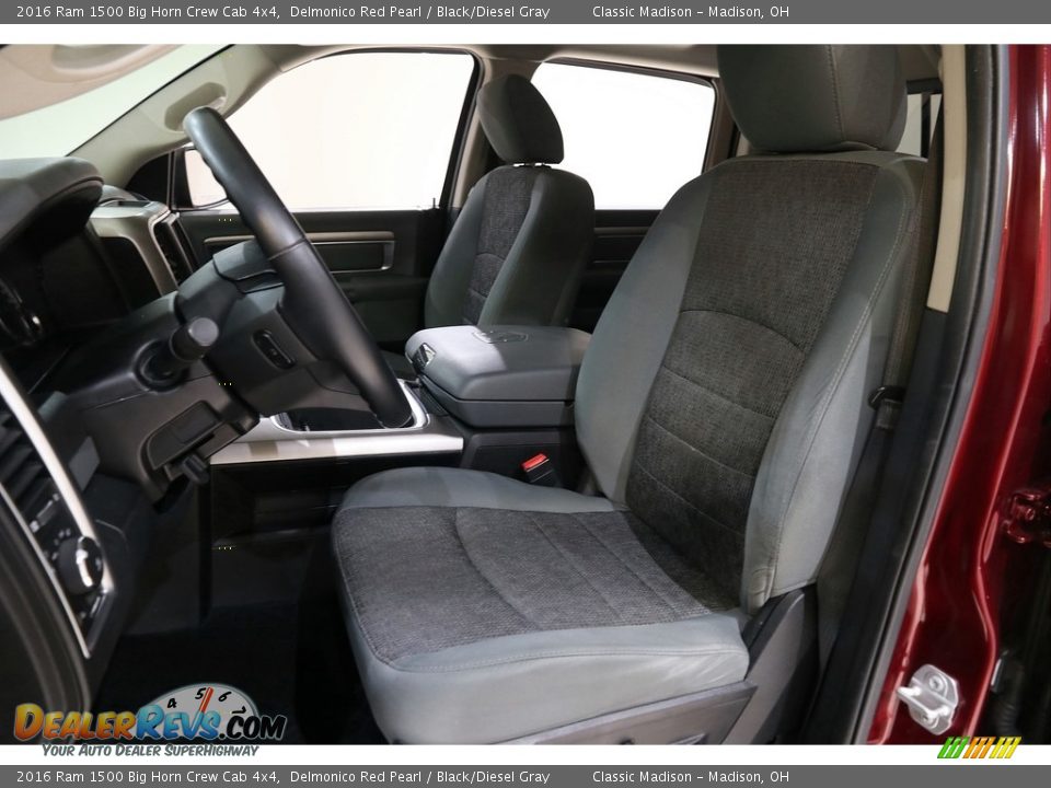 Front Seat of 2016 Ram 1500 Big Horn Crew Cab 4x4 Photo #5