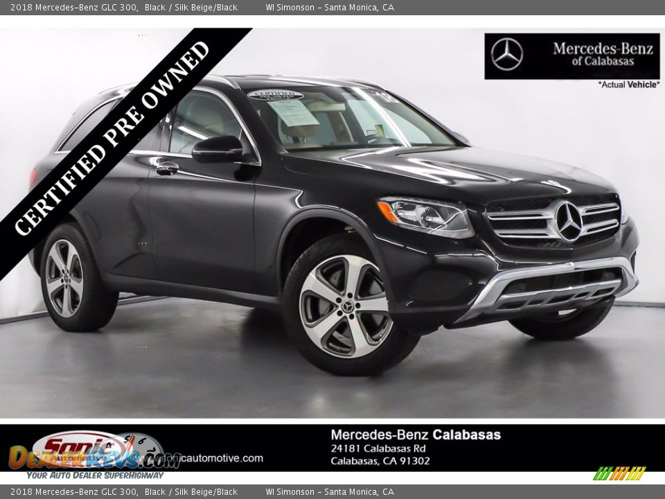 2018 Mercedes-Benz GLC 300 Black / Silk Beige/Black Photo #1