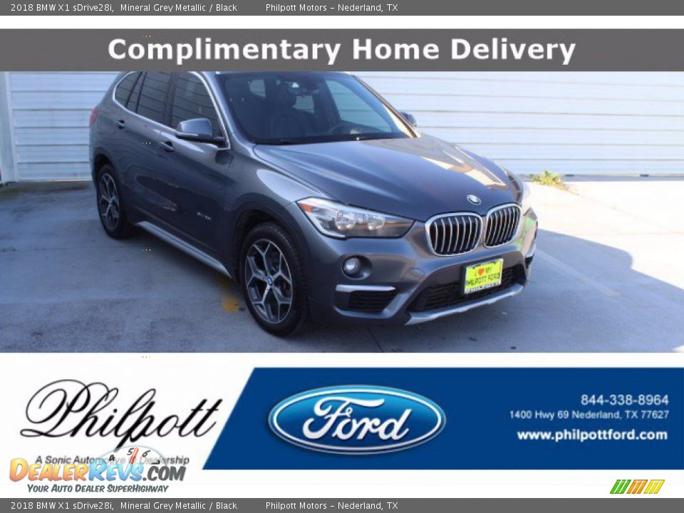 2018 BMW X1 sDrive28i Mineral Grey Metallic / Black Photo #1
