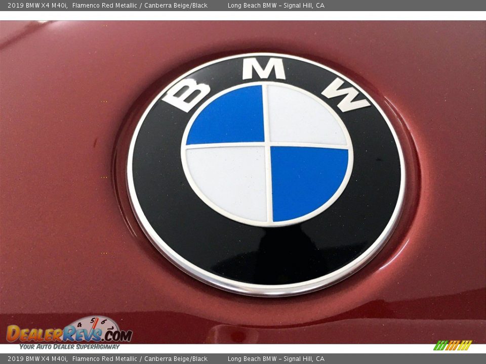 2019 BMW X4 M40i Flamenco Red Metallic / Canberra Beige/Black Photo #33