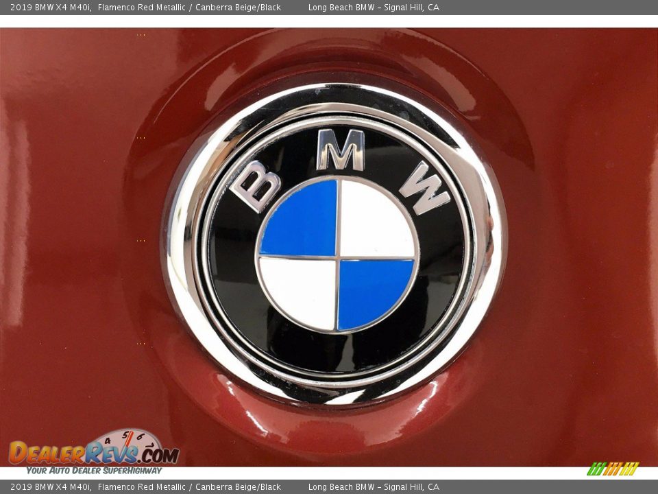 2019 BMW X4 M40i Flamenco Red Metallic / Canberra Beige/Black Photo #34