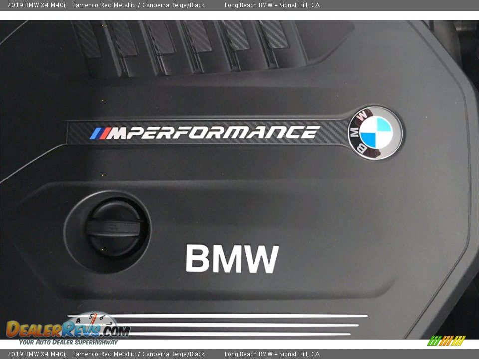 2019 BMW X4 M40i Flamenco Red Metallic / Canberra Beige/Black Photo #35
