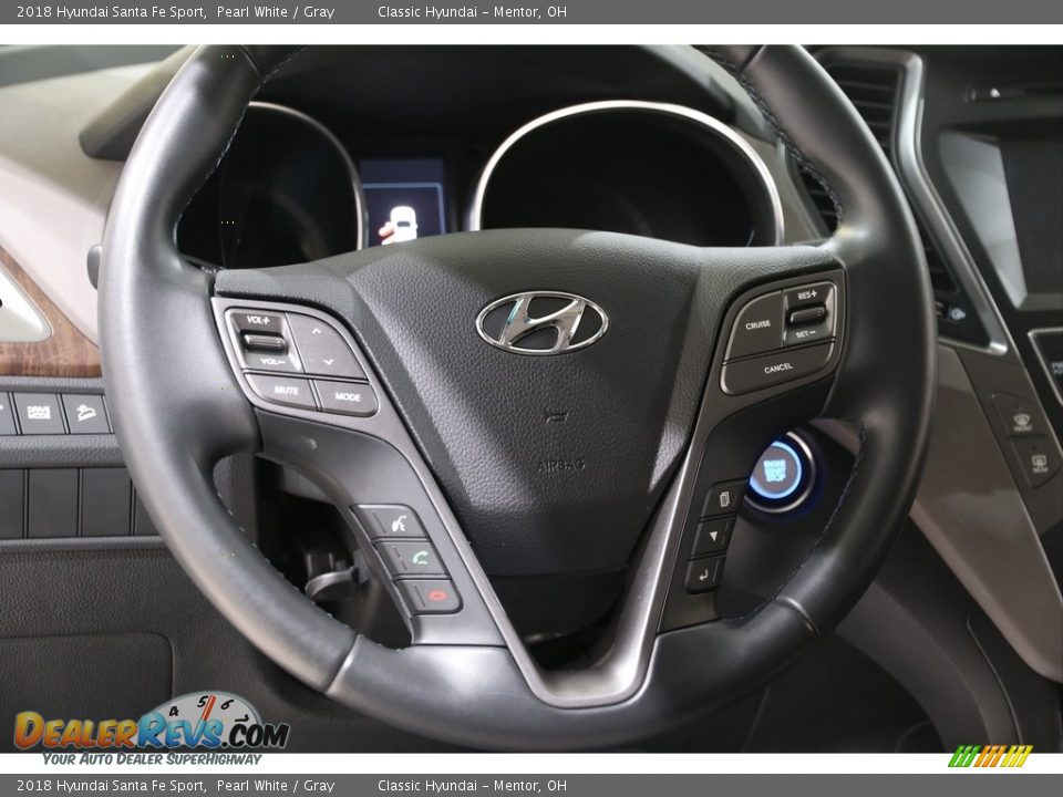 2018 Hyundai Santa Fe Sport Pearl White / Gray Photo #7
