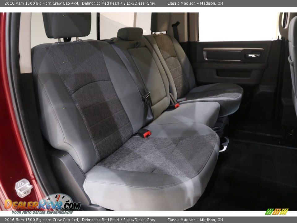 Rear Seat of 2016 Ram 1500 Big Horn Crew Cab 4x4 Photo #22