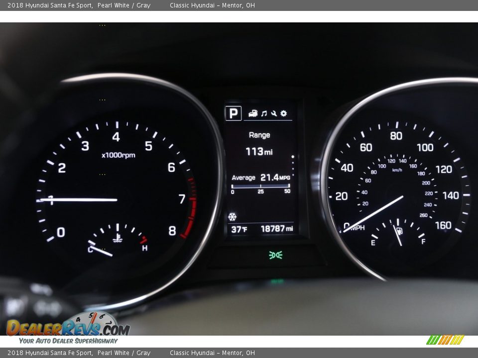 2018 Hyundai Santa Fe Sport Pearl White / Gray Photo #8