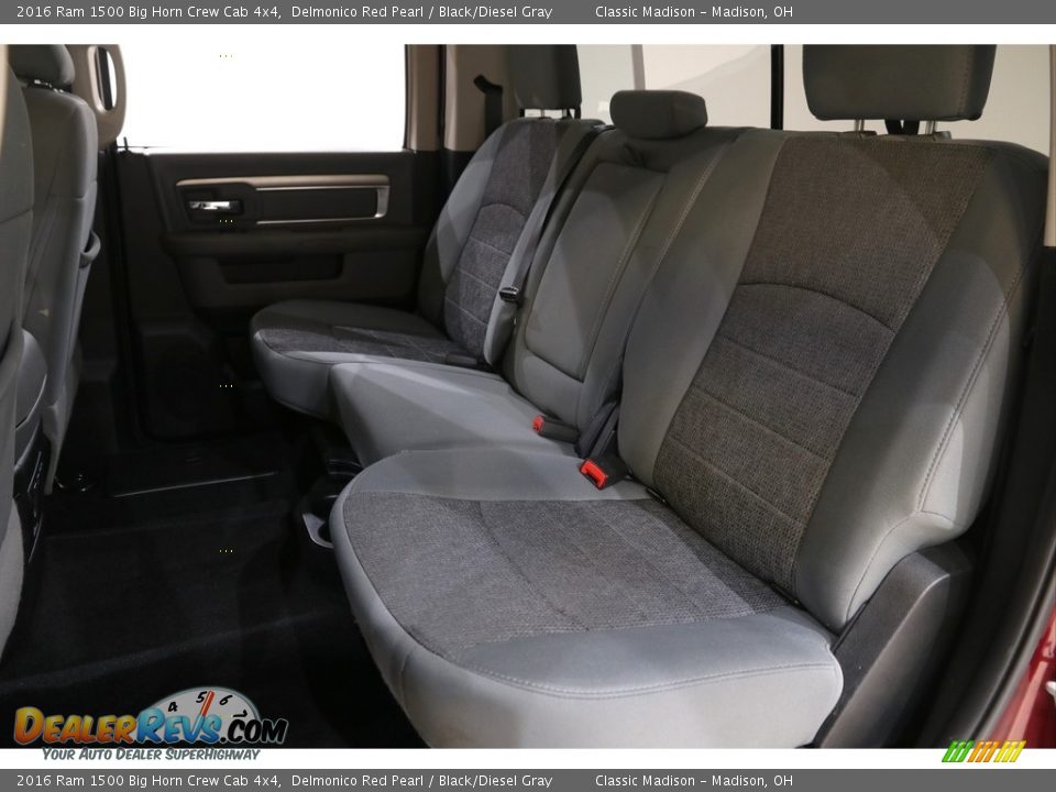 Rear Seat of 2016 Ram 1500 Big Horn Crew Cab 4x4 Photo #23