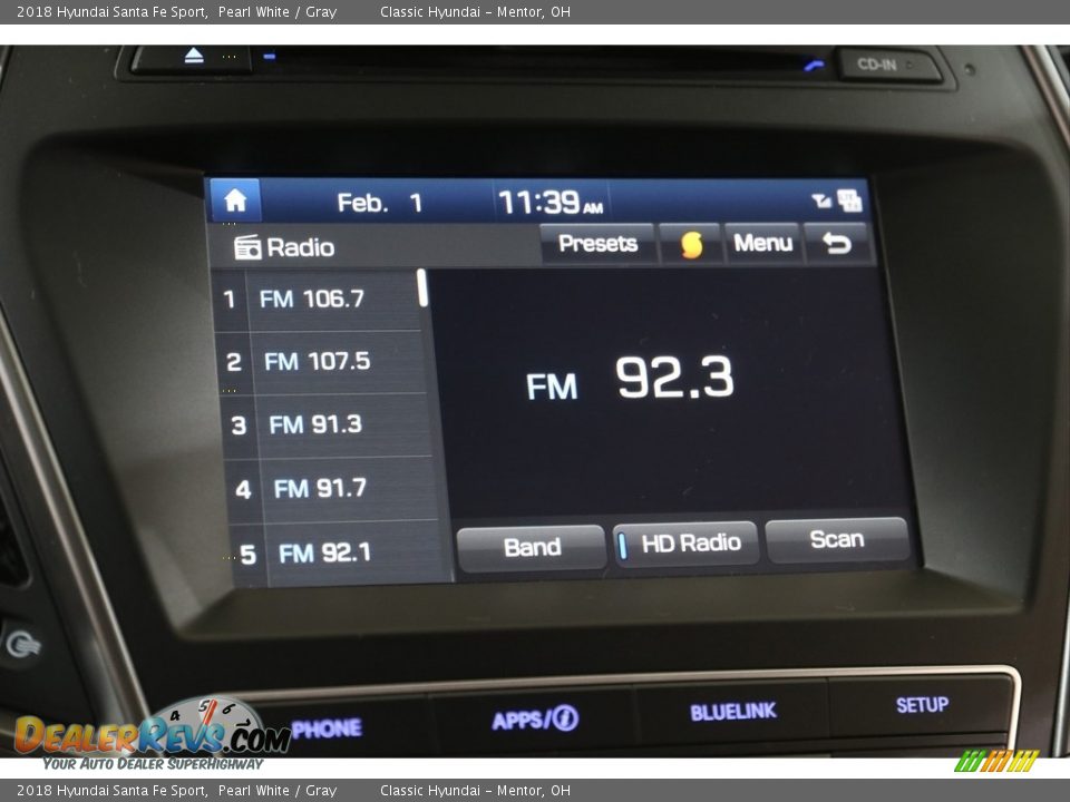 2018 Hyundai Santa Fe Sport Pearl White / Gray Photo #10