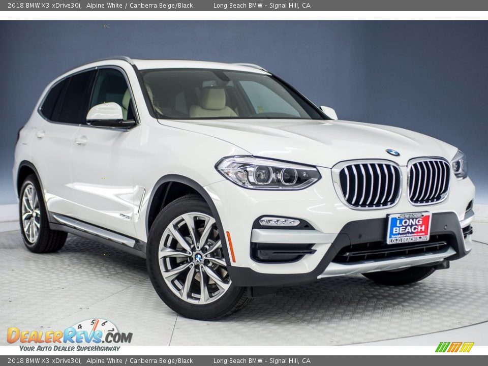 2018 BMW X3 xDrive30i Alpine White / Canberra Beige/Black Photo #11