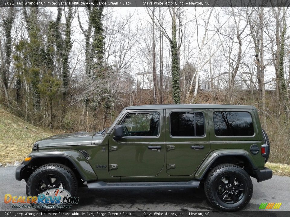 2021 Jeep Wrangler Unlimited Sahara Altitude 4x4 Sarge Green / Black Photo #1