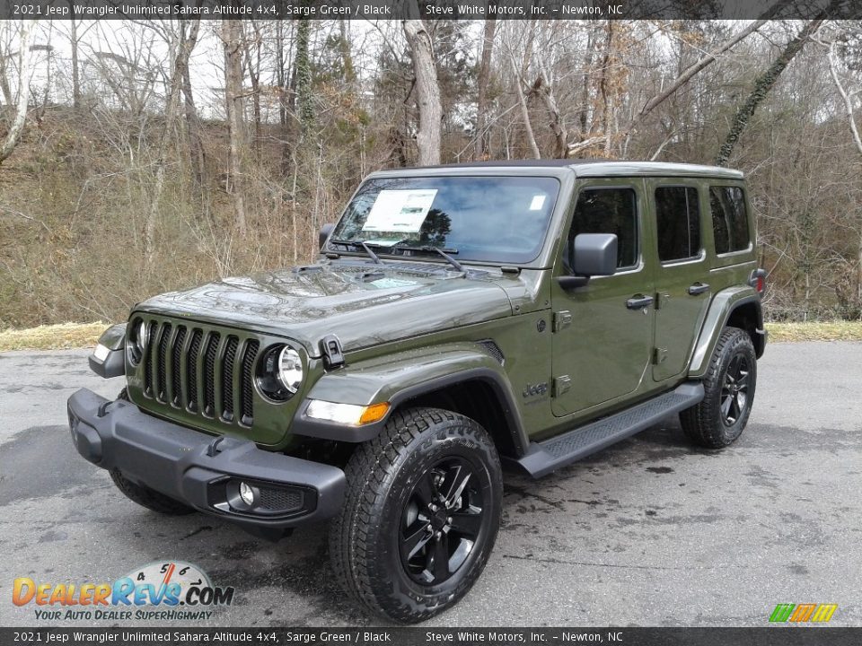 2021 Jeep Wrangler Unlimited Sahara Altitude 4x4 Sarge Green / Black Photo #2