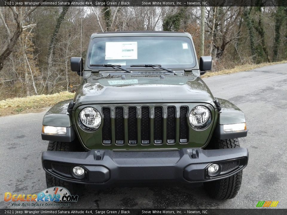 2021 Jeep Wrangler Unlimited Sahara Altitude 4x4 Sarge Green / Black Photo #3