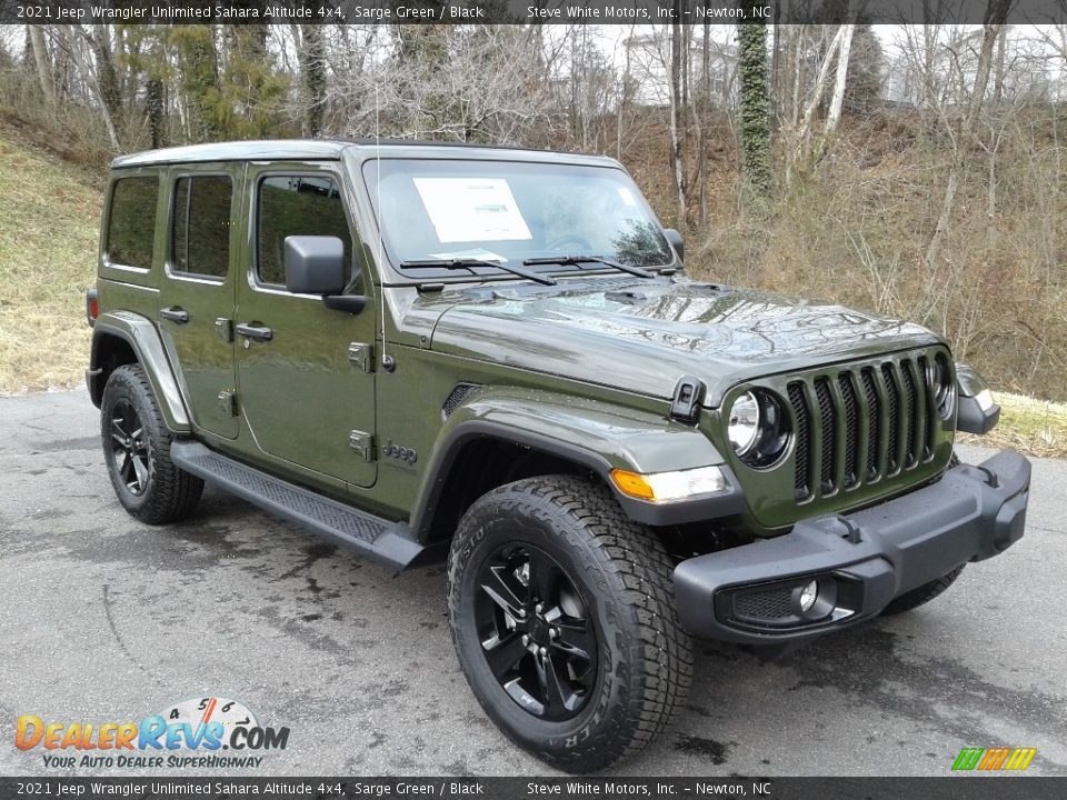 Front 3/4 View of 2021 Jeep Wrangler Unlimited Sahara Altitude 4x4 Photo #4