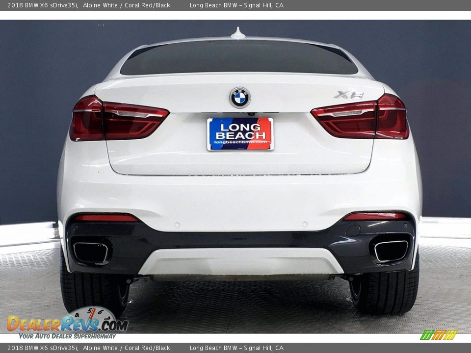 2018 BMW X6 sDrive35i Alpine White / Coral Red/Black Photo #3