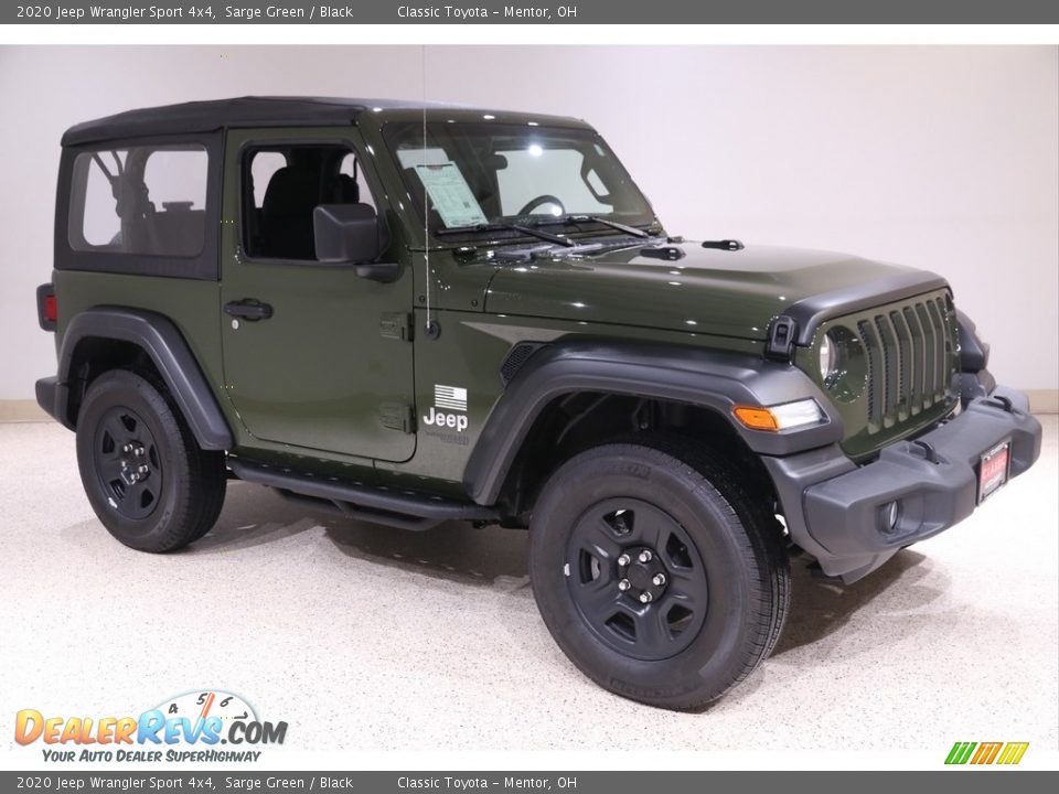 2020 Jeep Wrangler Sport 4x4 Sarge Green / Black Photo #1